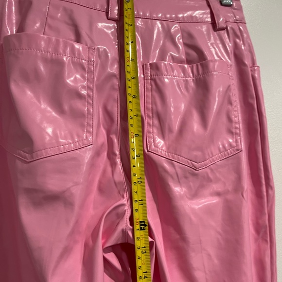 Princess Polly Pink Faux Leather Pants Sz. 4 - Picture 6 of 7